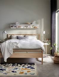 Bjorksnas Bed Frame Birch Lonset Ikea Switzerland Bed Frame Furniture Wall Shelves