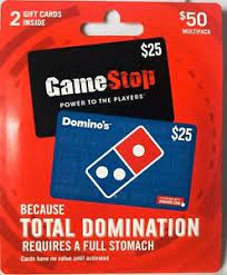 Call the contact number on the back of the gift card. Gamestop Domino S 50 Gift Card 2 Not Activated Zero 0 Balance Ebay