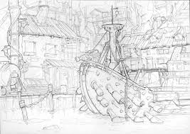 Sketch Port Perspective Drawing Architecture Space Drawings Architecture Drawing