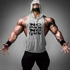 Brand No Pain No Gain Clothing Bodybuilding Stringer Gym Hooded Tank Top Men Fitness Singlet Cotton Sleeveless Shirt Muscle Vest Tank Tops Aliexpress