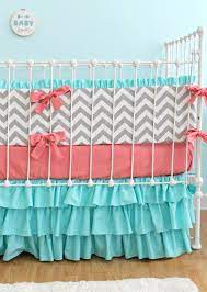 Check spelling or type a new query. Coral Turquoise Chevron Baby Bedding Custom Baby By Lottiedababy Crib Bedding Girl Baby Girl Crib Bedding Baby Girl Bedding