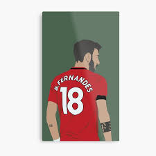 Scored by diogo jota (portugal) 73' substitution: Bruno Fernandes Liedgesang Mufc Metallbild Von Hevding Redbubble