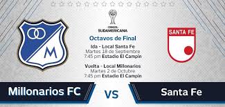 Millonarios vs santa fe h2h head to head statistics and team results in colombia liga betplay 2021. Millonarios Fc Lista La Programacion Del Clasico Capitalino En Sudamericana Ida Local Santa Fe Martes 18 De Septiembre 7 45 Pm Vuelta Local Millonarios Martes 2 De Octubre 7 45pm Vamos Millonarios Unidosnadanosdetiene Facebook