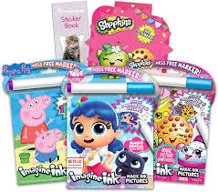 These alphabet coloring sheets will help little ones identify uppercase and lowercase versions of each letter. Buy Peppa Pig Imagine Ink Mess Free Coloring Book Super Set 3 No Mess Activity Books Featuring Peppa Pig Spirit And Shopkins With Over 400 Stickers Online In Usa B07njp6k52
