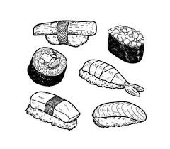 Fototapete Sushi Icon Doodle Set Eine Hand Gezeichnete Vektor Doodle Illustration Eines Satzes Von Sushi Ikonen P Fisch Zeichnung Fototapete Hande Zeichnen