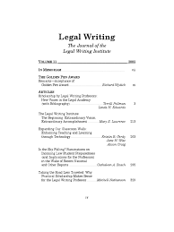 Legal Writing Journal Of Legal Writing Institute Docshare Tips