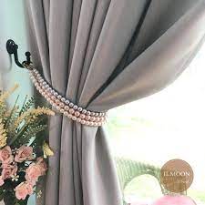Pink And Grey Pink And Gold Curtain Tie Backs Shabby Chic Decor Tieback Blush Pink Decor Rose Gold Curtain Holdback Free Shipping In 2021 Pink And