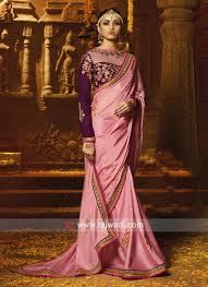 Check spelling or type a new query. Crepe Pink Saree With Contrast Blouse