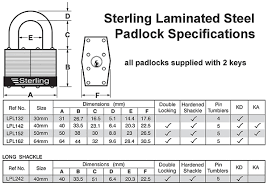 Sterling 40mm Laminated Steel Padlock