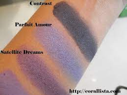 Mac Purple Eye Shadow Swatches Satellite Dreams Parfait Amour Contrast Eye Shadow Swatch Mac Eye Makeup Purple Eyeshadow