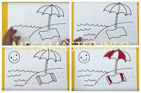 Cara menggambar latar belakang dan lantai langkah 1. Cara Menggambar Liburan Musim Panas Saya Gambar Untuk Anak Anak Bertema Musim Panas Untuk Kelas Di Taman Kanak Kanak Dan Di Rumah