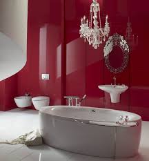Large transitional master bathroom in melbourne with shaker cabinets, white cabinets, a freestanding tub, a curbless shower, gray tile, an undermount sink, grey floor, a hinged shower door, grey benchtops, a double vanity and a floating vanity. Topic How To Choose Color For A Bathroom Interior Designs Bathroom Design Luxury Bathroom Red Bathroom Colors