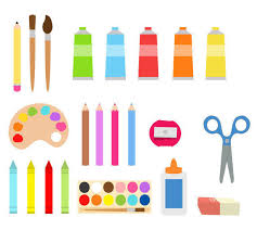 Art Supplies Clip Art Collection Creativity Drawing Paint Etsy Drawing Supplies Drawings Clip Art