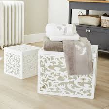 Sikkim Malle De Rangement Blanche 30x30cm Alinea Malle De Rangement Boite De Rangement Panier Rangement