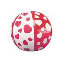 Inflatable 5 Heart Mini Beach Balls 12 Pc Valentines Day Decorations Cheap Valentine Beach Ball
