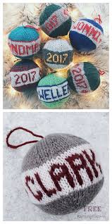 Jumbo christmas stocking in a jiffy. 12 Knit Christmas Bauble Ornament Free Knitting Patterns Knitting Pattern