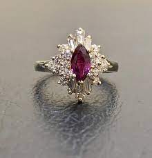 Browse custom ruby engagement rings from gemvara. 14k Yellow Gold Ruby Diamond Engagement Ring 14k Gold Etsy