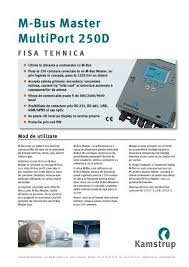 M Bus Master Multiport 250d Fisa Tehnica Kamstrup