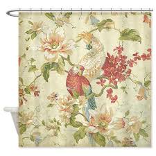 Beautiful Vintage Floral Bird Shower Curtain By Jvande Cafepress Vintage Floral Floral Bird