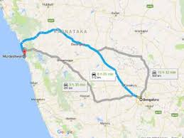 Karnataka lies in the south of india and is the largest state in the south. A Route Map From Bengaluru To Murudeshwar Nativeplanet