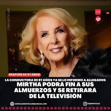 🚨🫱🏻 Con 97 años dirá adiós a un ciclo que marcó la TV y tiene el récord  mundial de permanencia en el aire con una misma conductora al cumplir 57  temporadas. 🔴👋Mirtha