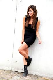 Black Dress And Combat Boots Dress With Boots Fashion Black Dress