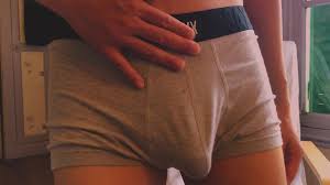 masturbating when the door suddenly opens. SAXX underwear