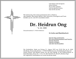 Ong or ong may refer to: Traueranzeigen Von Heidrun Ong Trauer Flz De