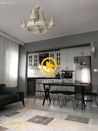 mutfak amerikan mutfak gri duvar gri oturma odasi avize beyaz mutfak end home decor dining table home