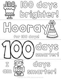One hundredth day of school coloring page readers. Free Printable 100th Day Of School Bookmarks To Color Tpt