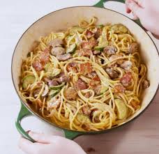 Pates Primavera Avec Bacon Recette Carbonara Plat