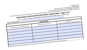 *remember that the provisional patent application is for a utility patent application, but you must file a nonprovisional patent application (within 1 year of do you really want to spend your time/energy learning about how to write and draft a patent application instead of working on making your. Provisional Patent Application Form And Strategy The Law Office Of Matthew M Yospin