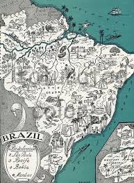 Bresil Illustre Mapa Brasil Mapa Antigo Cartografia
