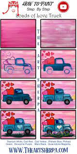 Start by painting the fenders of the truck. How To Paint A Love Old Farm Truck Step By Step Canvas Painting Diy Painting Tutorial Acrylic Painting Tutorials