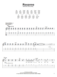 the police roxanne sheet music notes chords download printable drums sku 118069