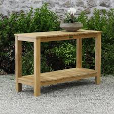 Ventana Console Table Teak Outdoor Furniture Terra Patio Teak Outdoor Furniture Modern Outdoor Furniture Outdoor Side Table