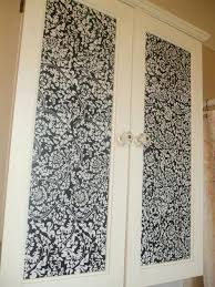 Contact Paper To Cover The Glass Doors On My Bathroom Wall Cabinet Glass Cabinet Doors Cabinet Door Makeover Door Makeover