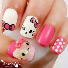 De 150 fotos de uñas 2019 dibujos para pintar uñas 2019. Unas Para Ninas 50 Disenos Faciles De Hacer 2019 2020 Unas Para Ninas Unas De Hello Kitty Manicura De Unas