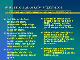 Penguasaan sains dan teknologi 11. Sekularisme Menurut Islam
