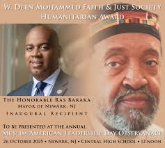 We are pleased to announce that the Honorable Ras J. Baraka, Mayor of  NewArk, NJ will be the inaugural recipient of the WDM Faith & Just Society  Humanitarian Award at this year's #