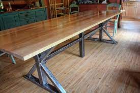 Find great deals on ebay for birch wood furniture. Birch And Steel Trestle Dining Table Dining Table Trestle Dining Tables Dining Table In Kitchen