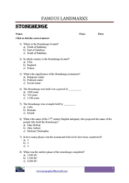 Mysterious Stonehenge History Worksheet History Worksheets Geography Worksheets Word Family Worksheets