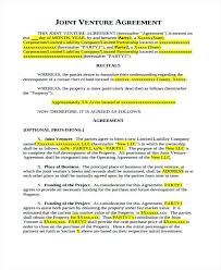 Simple Joint Venture Agreement Template Unique Consulting Resume ...