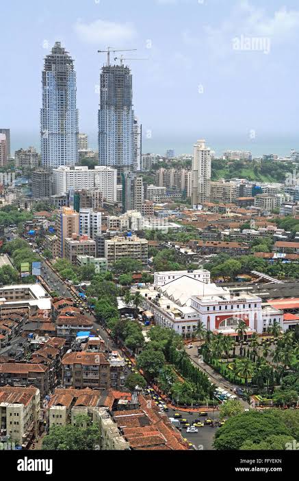 aerial view of mumbai central station and tardeo ; Bombay Mumbai ; Maharashtra ; India Stock Photo - Alamy