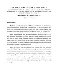 ← materi mat smest 2 xi ipa test driven: Doc Analisis Buku Al Qur An Hadis Kelas Xi Ma Semester Ii Nur Annisah Pebrianti Academia Edu