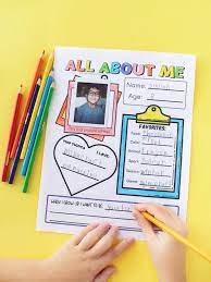 All of the free printable worksheets on this page use the usual third or fourth grade sized line spacing. All About Me Worksheet Free Printable Simply Bessy