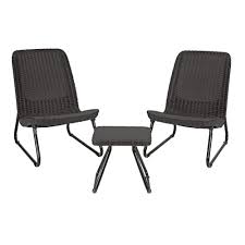 Find patio tables at wayfair. Buy Keter Resin Wicker Patio Furniture Set With Side Table And Outdoor Chairs Dark Grey Online In Indonesia B06y4c6zxz
