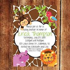 Safari Baby Shower Invitation Jungle Animal Baby By Joyfulink Fiesta Safari Baby Shower Animalitos Fiesta De Animales