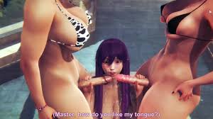 DDLC - Yuri es follada por dos chicas futa