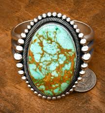 Ernest Roy Begay' Royston turquoise Navajo trophy cuff. #2353